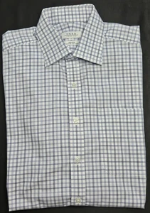 Mens Enro Long Sleeve Non Iron Plaid Button Up Shirt Size 15 1/2 32-33 - Picture 1 of 2