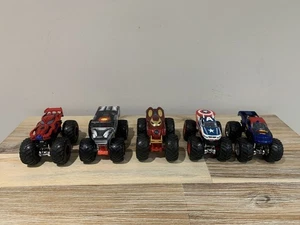 Monster Jam Avengers & DC 5x Bundle Spider-Man Iron-Man Superman Captain America - Picture 1 of 19