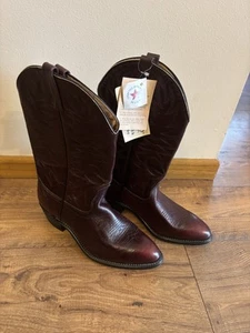 NEU Palomino Hergestellt in den USA Leder Western Cowboystiefel Exotisch Größe 10 1/2 EE Herren Neu mit Etikett - Bild 1 von 10