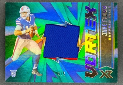 2020 Panini XR - Vortex Materials Jake Fromm Green /5 (MEM, RC) - Image 1 of 2