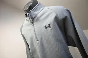 Under Armour 1/4 Zip Golf Jacket Fleece Loose Athletic Gray Mens Size XL - Picture 1 of 11