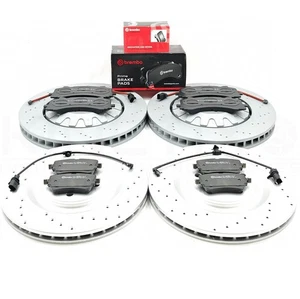 FOR AUDI Q7 Q8 SQ7 SQ8 E-TRON FRONT REAR BRAKE DISCS BREMBO PADS 400mm 350mm - Picture 1 of 16