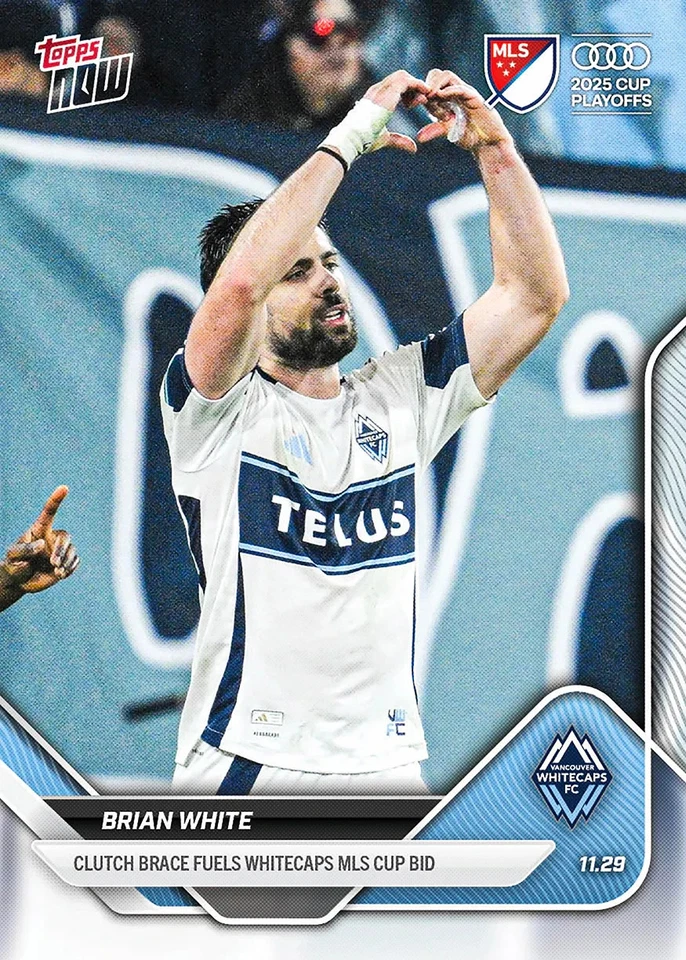 Tarjeta 2025 MLS Topps AHORA #137 Brian White Vancouver Whitecaps PREVENTA Foto 1 de 1
