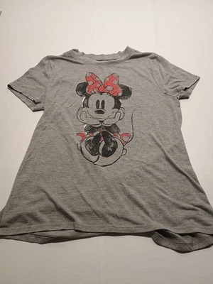 Disney Minnie Mouse Camiseta Para Mujer Talla XS Gris Manga Corta Gráfico Camiseta Foto 1 de 4