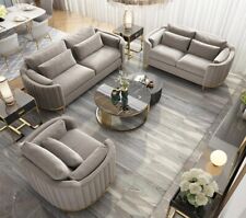 Designer Sofagarnitur 3+2+1 Sitzer Sofa Couch Stoff Garnitur Polster Set Modern