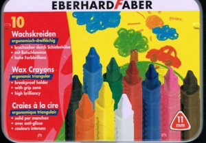 Eberhard Faber 10 Wachskreiden mit Schiebehülse Wachsmalstifte - Bild 1 von 1