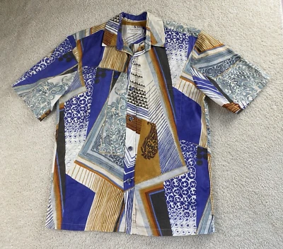 Camisa Jams World Para Hombre Med Edición 50 Años Floral Camisa Hawaiana Algodón Abstracto Foto 1 de 4