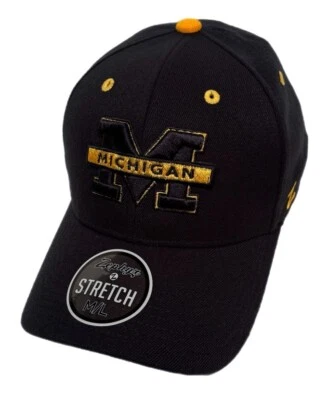 Zephyr NCAA Michigan Wolverines RARE “ZH” Curved Bill Stretch Fit Hat BRAND NWT - Image 1 of 4