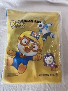New Korean Air Pororo: The Little Penguin Travel Bag w/ Coloring Book & Pencils - Picture 1 of 5