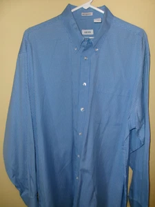 Herren IZOD 80er 2-lagiges Oxford geknöpftes Hemd XL 100 % Baumwolle KOSTENLOSER VERSAND - Bild 1 von 4