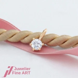 Anhänger-Solitär-neuwertig - 1 Brillant 0,61ct -18K/750 Gelbgold DPL-EXPERTISE - Bild 1 von 6