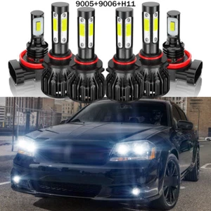 Fit Dodge Avenger 2013-2014 Faros LED High Low + Kit de bombillas antiniebla - Picture 1 of 12