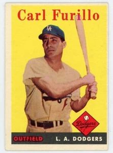 1958 Topps Carl Furillo #417 Los Angeles Dodgers. VG-EX FREE SHIPPING - Picture 1 of 2