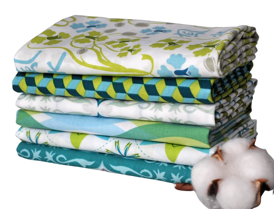 Sanctuary 6 Fabric Fat Quarters by Patty Young for Michael Miller, 1 1/2 yards - Image 1 of 1