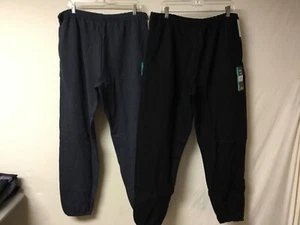 NWT Men's Athletic Works Jogger Sweatpants 2 Pants Black / Gray Size XL #559U - Picture 1 of 3