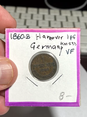 1860 B Germany (Hannover) 1 Pfennig - Image 1 of 2