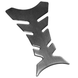 Motorcycle Tank Pad Protector Motorbike Scratch Black Carbon Sticker Type U.K-Fa - Picture 1 of 7