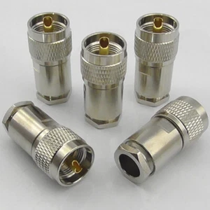 5x zacisk wtyczki PL259 do LMR400 RG213 Ecoflex Ultraflex Hyperflex 10 UHF - Zdjęcie 1 z 4
