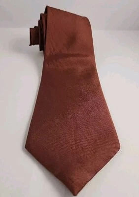 Corbata ajustada clásica marrón/óxido Oscar de la Renta para hombre Foto 1 de 4