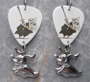 The Nightmare Before Christmas Mayor Guitar Pick Earrings with Zero The Dog - Picture 1 of 4