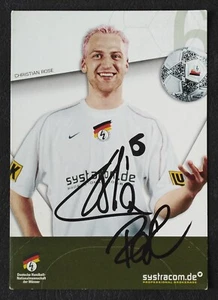 Tarjeta de autógrafo 6851 Christian Rose DHB Alemania original firmada - Imagen 1 de 1