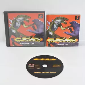 GODZILLA TRADING BATTLE PS1 Playstation For JP System 2085 p1 - Picture 1 of 5