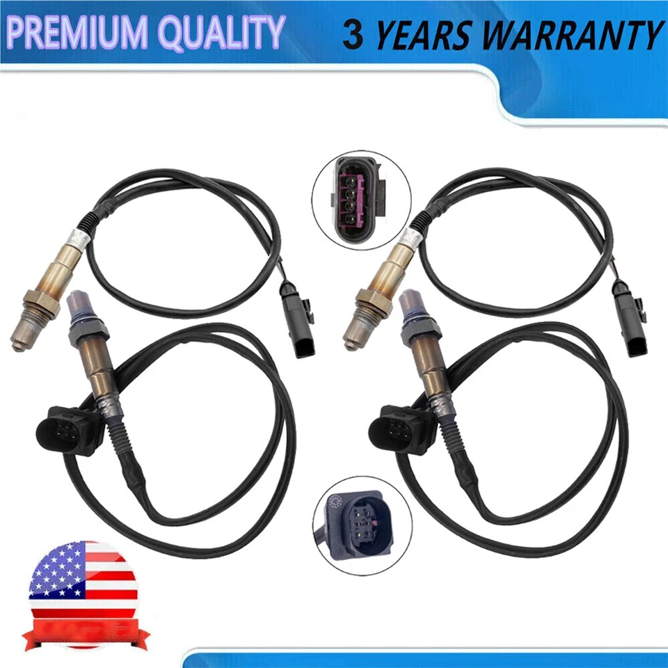 Set 4Pcs Upstream+Down Oxygen O2 Sensor For Volkswagen Touareg 3.6L V6 2007-2017 - Image 1 of 4