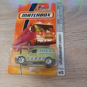 Matchbox 1/64 Diecast City Action Incs #45 Green Volkswagen Caddy - Picture 1 of 2