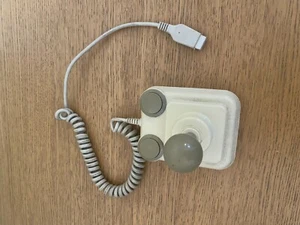 🕹️ Competition Pro Joystick 🕹️ GREY CREAM SUPER RARE CURLY CABLE VERSION🕹️ - Picture 1 of 5