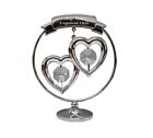 ENGRAVED CRYSTOCRAFT DOUBLE HEART WITH CLEAR AUSTRIAN CRYSTALS
