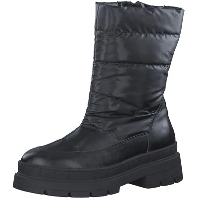 Tamaris Damen Stiefel,Winterboots,Fußbett,Black,Warmfutter,Gr. 37-42