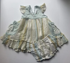 Well Dressed Wolf  Grace Tunic Set In Blue Stripe Size 3T Excellent Condition! - Picture 1 of 4