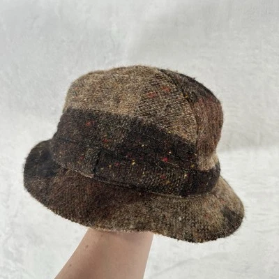Vintage Abercrombie & Fitch Hat Fedora Donegal Tweed Wool Trilby Made In Ireland - Image 1 of 4