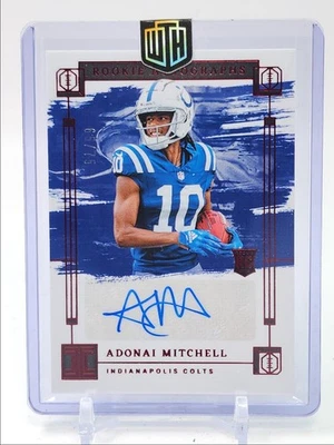 ADONAI MITCHELL 2024 IMPECCABLE ROOKIE AUTOGRAPHS RED COLTS RC AUTO /75 Q4183 - Image 1 of 2