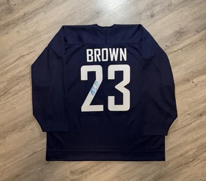 Team USA 2009 Dustin Brown Olympic Men’s Orientation Camp Worn Jersey, LA Kings - Picture 1 of 6