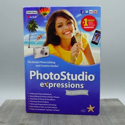 ArcSoft PhotoStudio Expressions Platinum 3.0 HD Organize And Print PC DVD - Image 1 of 4