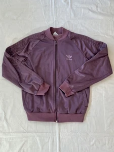 Giacca Adidas vintage donna viola media trifoglio pista zip made USA anni 80 90 - Foto 1 di 6