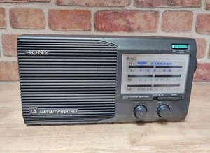 Sony ICF-34 4 Band AM FM Fernseher mit tragbarem Radio OHNE BATTERIEN - Bild 1 von 9