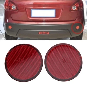 丨2PCS Rear Bumper Reflector Round Red Auto Modification For QASHQAI - Picture 1 of 22