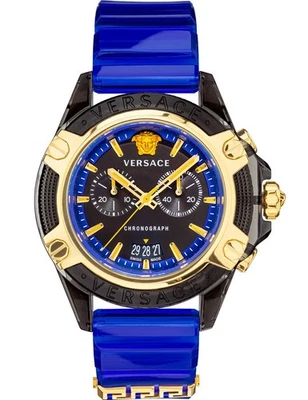 Relógio masculino Versace VEZ700521 cronógrafo ativo 44mm 3ATM - Imagem 1 de 4