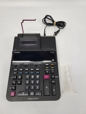 Casio DR-210R Heavy-Duty Printing Calculator. New Sealed Ribbon & Paper Roll. - Image 1 of 4