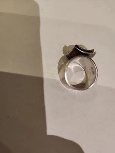 Silpada R0898 gehämmerter Sterlingsilber-Ring mit Süßwasserperlen Größe 12. S5 - Bild 1 von 3
