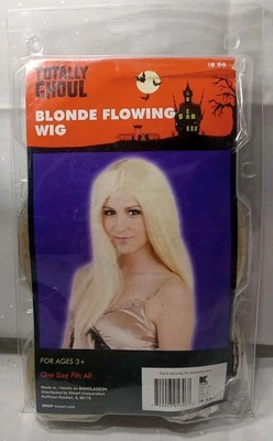 Totally Ghoul Blonde Flowing Wig New - Image 1 of 2