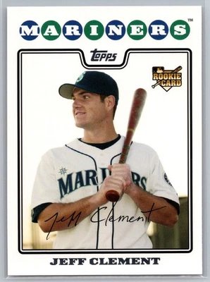 #286 Jeff Clement 2008 Topps Seattle Mariners Topps Rookie Card - Image 1 of 2