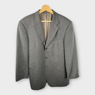 Hugo Boss Hombres 40S Abrigo Deportivo Blazer Chaqueta Rayas Marrón Lana Einstein Sigma Foto 1 de 4