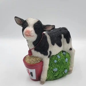 International Harvesters Kalb Kuh Sparschwein Spardose schwarz-weiß Bauer  - Bild 1 von 7