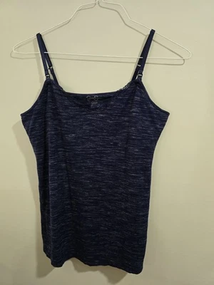 Jessica Simpson XL Blue Nursing Tank Maternity  Lace Trim Adjustable Straps - Image 1 of 4