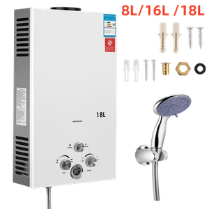 8/16/18L LPG Propane Durchlauferhitzer Warmwasserboiler mit Duschkopf Camping Tz - Bild 1 von 29