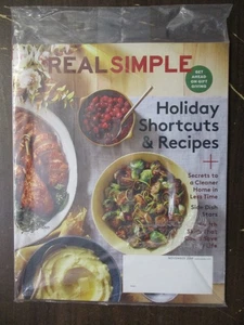 REAL SIMPLE MAGAZINE NOVEMBER 2019 HOLIDAY SHORTCUTS & RECIPES CLEANER HOMES NEW - Picture 1 of 2