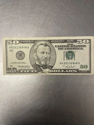 Rare Vintage 50 dollar Bill 1996 old style Old Design Bank Note 29yrs Old - Image 1 of 4